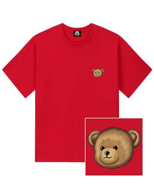 TRIPSHION(トリップション)の「SMALL BEAR FACE Tシャツ - レッド(Tシャツ/カットソー・メンズ・その他・LARGE/MEDIUM/X-LARGE)」の1枚目の写真