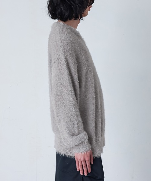 MDR(エムディアール)の「『シャギーVネックニットトップス』(ニット/セーター・メンズ・ブラック/グレー・M/L)」の17枚目の写真