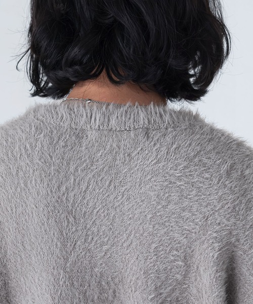 MDR(エムディアール)の「『シャギーVネックニットトップス』(ニット/セーター・メンズ・ブラック/グレー・M/L)」の21枚目の写真