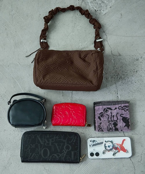 Fashion Letter（ファッションレター）の「チェックシアサッカー 中綿シャーリングベルト ミニバッグ（ショルダーバッグ・レディース・ブラック/ブラウン/アイボリー・FREE）」の12枚目の写真