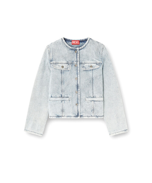 DIESEL（ディーゼル）の「ウィメンズ デニムジャケット DE-GRAFY-S（デニムジャケット・レディース・インディゴブルー・X-SMALL/SMALL/MEDIUM）」の5枚目の写真