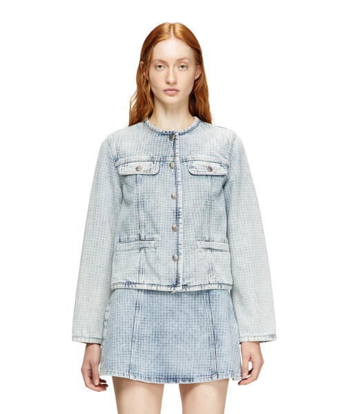 DIESEL（ディーゼル）の「ウィメンズ デニムジャケット DE-GRAFY-S（デニムジャケット・レディース・インディゴブルー・X-SMALL/SMALL/MEDIUM）」の6枚目の写真