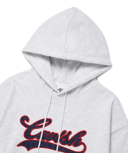 Cavish(カビシ)の「APPLIQUE STADIUM LOGO HOODIE LIGHT GREY(CV2ESUM405A)(パーカー・レディース・ライトグレー・LARGE/MEDIUM/SMALL/X-LARGE)」の3枚目の写真