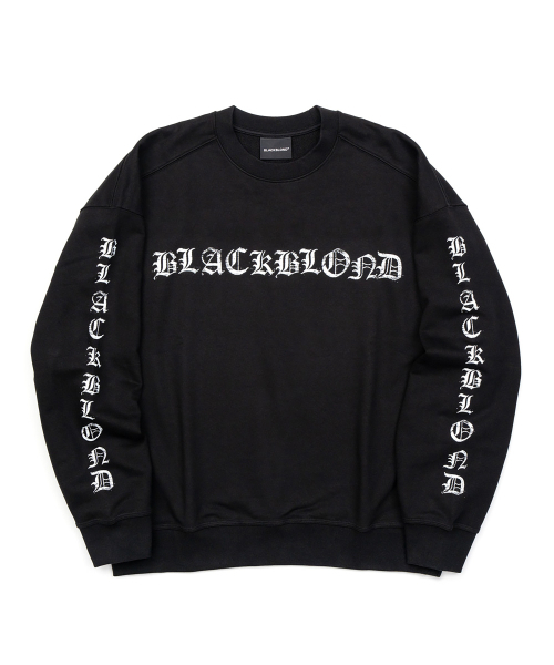 BLACK BLOND(ブラック ブロンド)の「ビビディ クラッシュドフェイス スウェットシャツ (ブラック)(スウェット・レディース・その他・MEDIUM/LARGE/X-LARGE)」の1枚目の写真