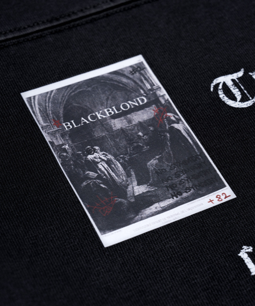 BLACK BLOND(ブラック ブロンド)の「ビビディ クラッシュドフェイス スウェットシャツ (ブラック)(スウェット・レディース・その他・MEDIUM/LARGE/X-LARGE)」の4枚目の写真