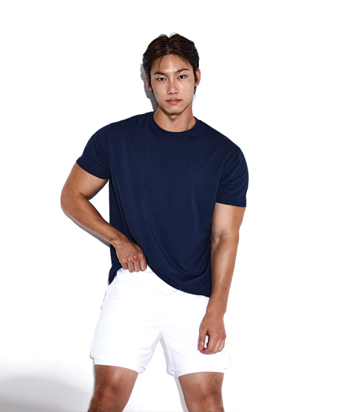 RVD(アールブイディー)の「無地モーダルマッスルフィット半袖Tシャツ(ネイビー)(Tシャツ/カットソー・メンズ・その他・LARGE/X-LARGE/2XL)」の2枚目の写真