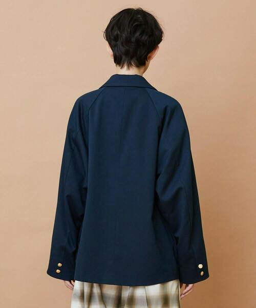 FRAPBOIS(フラボア)の「ブレイザー ジャケット(テーラードジャケット・レディース・ネイビー/グレイッシュベージュ・1/2)」の4枚目の写真