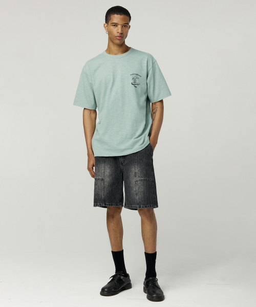 MAGOODGAN(メックウッドガン)の「スウェッグバー3586 スラブサーファーセミオーバーフィットカーキ半袖Tシャツ(Tシャツ/カットソー・レディース・その他・X-LARGE/LARGE/MEDIUM/SMALL)」の4枚目の写真