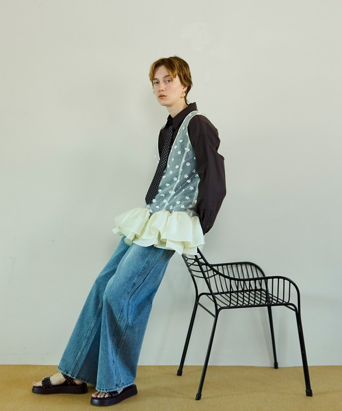 MAISON SPECIAL(メゾンスペシャル)の「【PRE-ORDER】Lily Hem Tunic/リリーヘムチュニック(チュニック・レディース・ホワイト/ブラック・FREE)」の15枚目の写真