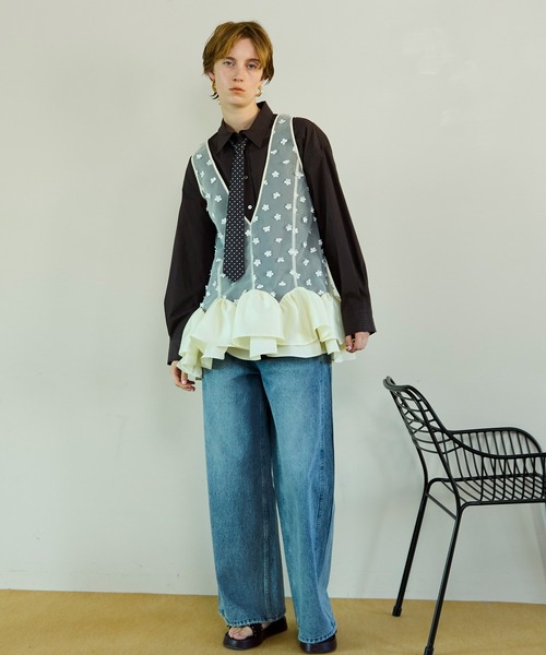 MAISON SPECIAL(メゾンスペシャル)の「【PRE-ORDER】Lily Hem Tunic/リリーヘムチュニック(チュニック・レディース・ホワイト/ブラック・FREE)」の16枚目の写真