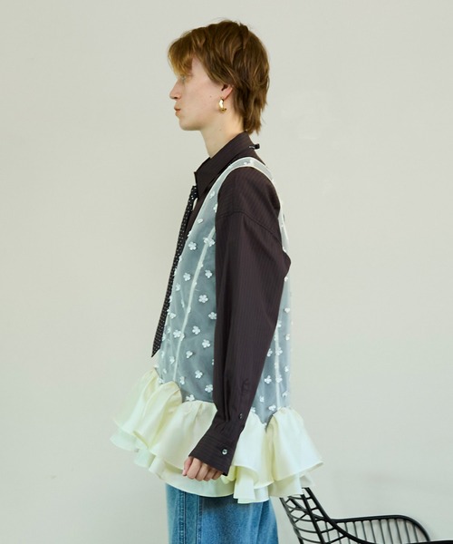 MAISON SPECIAL(メゾンスペシャル)の「【PRE-ORDER】Lily Hem Tunic/リリーヘムチュニック(チュニック・レディース・ホワイト/ブラック・FREE)」の18枚目の写真