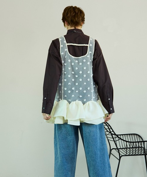 MAISON SPECIAL(メゾンスペシャル)の「【PRE-ORDER】Lily Hem Tunic/リリーヘムチュニック(チュニック・レディース・ホワイト/ブラック・FREE)」の19枚目の写真