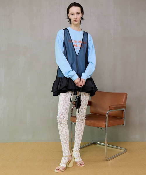 MAISON SPECIAL(メゾンスペシャル)の「【PRE-ORDER】Lily Hem Tunic/リリーヘムチュニック(チュニック・レディース・ホワイト/ブラック・FREE)」の22枚目の写真