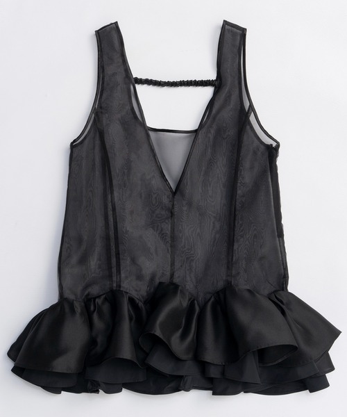 MAISON SPECIAL(メゾンスペシャル)の「【PRE-ORDER】Lily Hem Tunic/リリーヘムチュニック(チュニック・レディース・ホワイト/ブラック・FREE)」の6枚目の写真