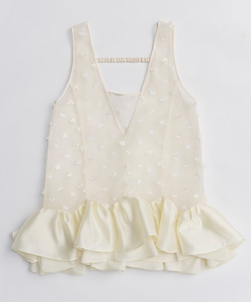 MAISON SPECIAL(メゾンスペシャル)の「【PRE-ORDER】Lily Hem Tunic/リリーヘムチュニック(チュニック・レディース・ホワイト/ブラック・FREE)」の7枚目の写真