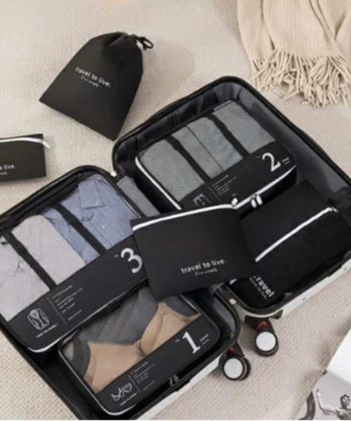 セール】トラベルポーチ 7点セット ポーチ メッシュ 旅行収納ポーチ