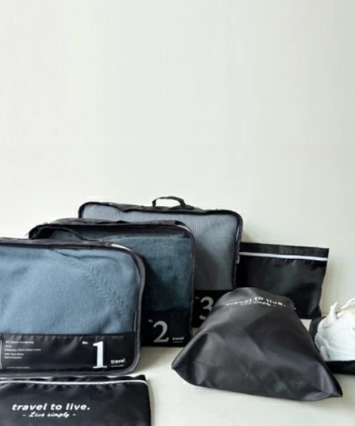 セール】トラベルポーチ 7点セット ポーチ メッシュ 旅行収納ポーチ