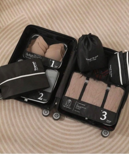 セール】トラベルポーチ 7点セット ポーチ メッシュ 旅行収納ポーチ