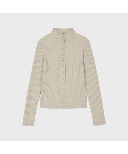 ALKI ALKA(アルキアルカ)の「High-neck Long Sleeve (Beige)(Tシャツ/カットソー・レディース・Beige・FREE)」の1枚目の写真
