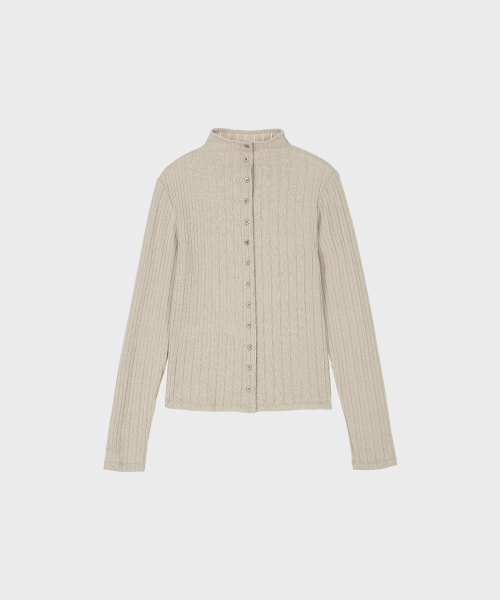 ALKI ALKA(アルキアルカ)の「High-neck Long Sleeve (Beige)(Tシャツ/カットソー・レディース・Beige・FREE)」の3枚目の写真