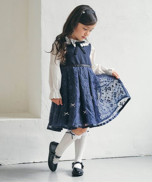 apres les cours(アプレレクール)の「スカラップリボンパンプス(パンプス・キッズ・ゴールド/ブラック/アイボリー・15 /16/17/18/19/20/14)」の4枚目の写真