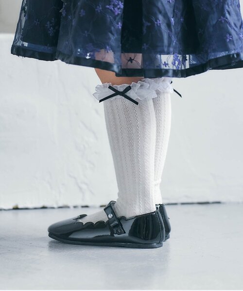 apres les cours(アプレレクール)の「スカラップリボンパンプス(パンプス・キッズ・ゴールド/ブラック/アイボリー・15 /16/17/18/19/20/14)」の5枚目の写真