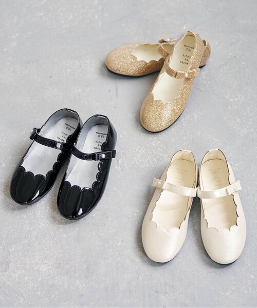 apres les cours（アプレレクール）の「スカラップリボンパンプス（パンプス・キッズ・ゴールド/ブラック/アイボリー・15 /16/17/18/19/20/14）」の17枚目の写真