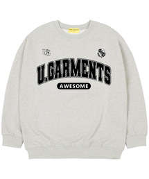 [起毛]UGスポーティオーバーサイズスウェットTシャツオートミール