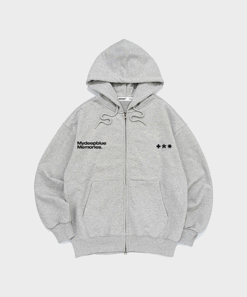 mydeepbluememories（マイディープブルーメモリーズ）の「(zp) MM SYMBOL LOGO 2WAY ZIP-UP (GREY)（パーカー・レディース・グレー・FREE/LARGE）」の11枚目の写真