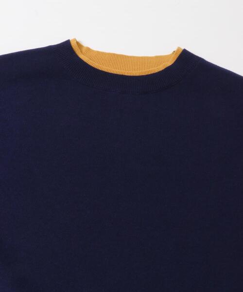 SENSE OF PLACE by URBAN RESEARCH（センスオブプレイスバイアーバンリサーチ）の「『洗濯可』バイカラーレイヤードセーター（ニット/セーター・レディース・アイボリー/グレー/ネイビー・ONE）」の18枚目の写真