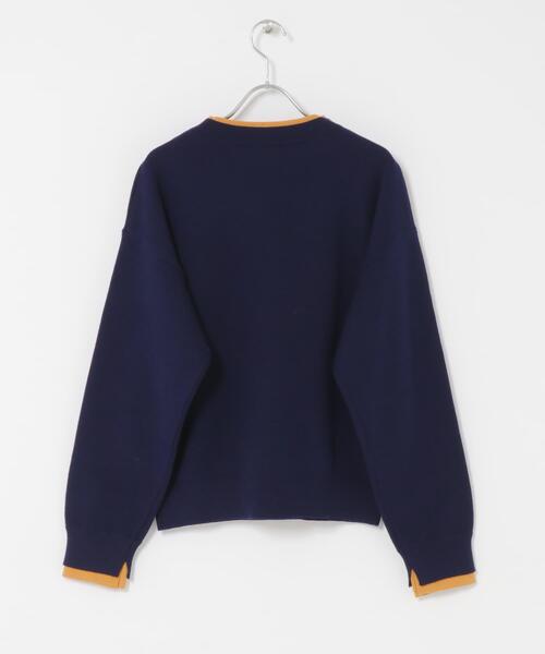 SENSE OF PLACE by URBAN RESEARCH（センスオブプレイスバイアーバンリサーチ）の「『洗濯可』バイカラーレイヤードセーター（ニット/セーター・レディース・アイボリー/グレー/ネイビー・ONE）」の19枚目の写真