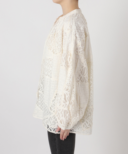 セール】ミックスレースギャザーブラウス（シャツ/ブラウス）｜JOURNAL