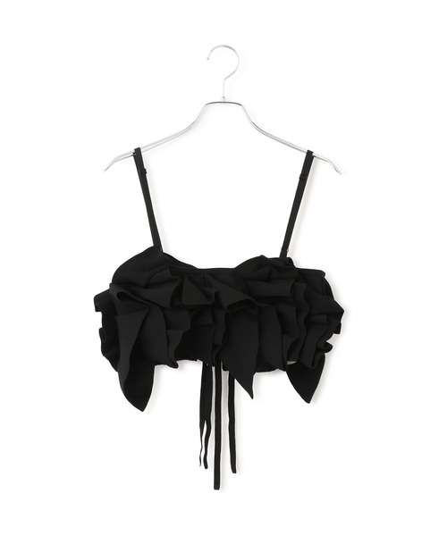 ADAM ET ROPE'(アダムエロペ)の「【サステナブル】ニットフリルビスチェ(ベスト・レディース・ブラック・FREE)」の9枚目の写真