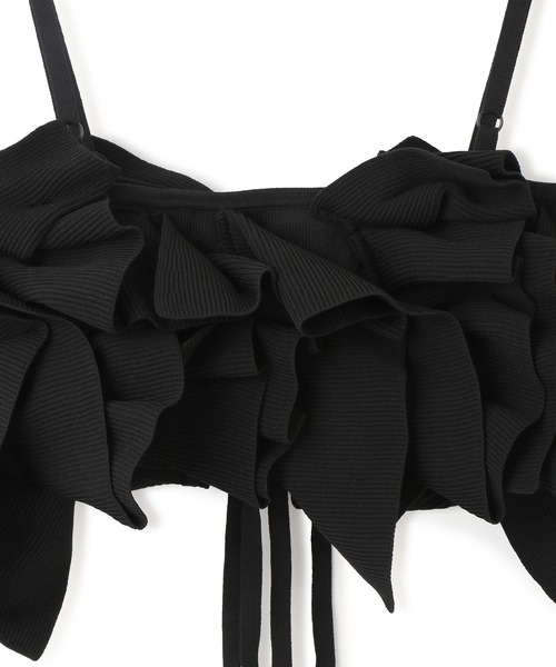 ADAM ET ROPE'(アダムエロペ)の「【サステナブル】ニットフリルビスチェ(ベスト・レディース・ブラック・FREE)」の13枚目の写真