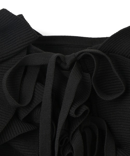 ADAM ET ROPE'(アダムエロペ)の「【サステナブル】ニットフリルビスチェ(ベスト・レディース・ブラック・FREE)」の14枚目の写真