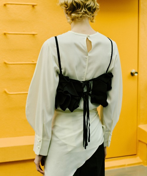 サステナブル】ニットフリルビスチェ（ベスト）｜ADAM ET ROPE