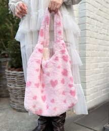 w closet | ハート柄ファーBAG(トートバッグ)