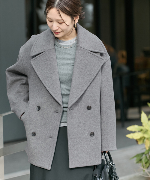 JOURNAL STANDARD（ジャーナルスタンダード）の「ビックテーラーコート（その他アウター・レディース・ブラウン/ライトグレー/ベージュ・FREE）」の4枚目の写真