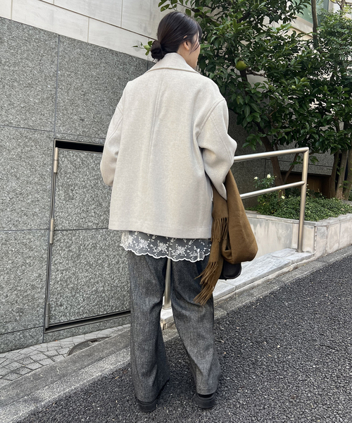 JOURNAL STANDARD（ジャーナルスタンダード）の「ビックテーラーコート（その他アウター・レディース・ブラウン/ライトグレー/ベージュ・FREE）」の6枚目の写真