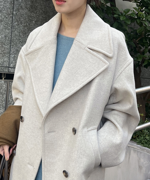 JOURNAL STANDARD（ジャーナルスタンダード）の「ビックテーラーコート（その他アウター・レディース・ブラウン/ライトグレー/ベージュ・FREE）」の9枚目の写真