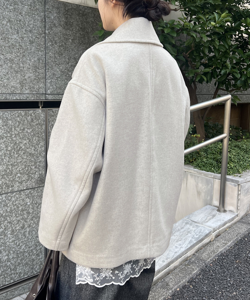 JOURNAL STANDARD（ジャーナルスタンダード）の「ビックテーラーコート（その他アウター・レディース・ブラウン/ライトグレー/ベージュ・FREE）」の10枚目の写真