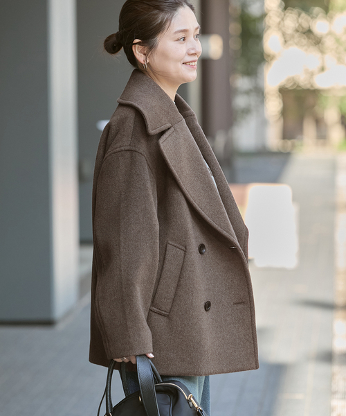 JOURNAL STANDARD（ジャーナルスタンダード）の「ビックテーラーコート（その他アウター・レディース・ブラウン/ライトグレー/ベージュ・FREE）」の13枚目の写真