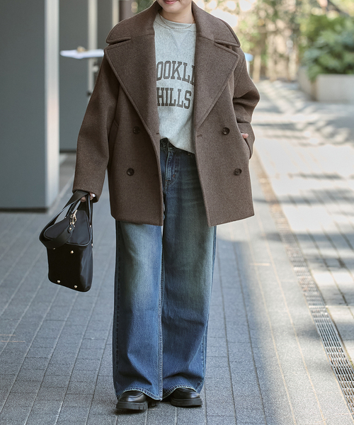 JOURNAL STANDARD（ジャーナルスタンダード）の「ビックテーラーコート（その他アウター・レディース・ブラウン/ライトグレー/ベージュ・FREE）」の14枚目の写真