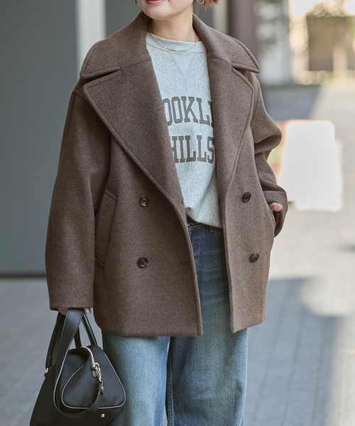 JOURNAL STANDARD（ジャーナルスタンダード）の「ビックテーラーコート（その他アウター・レディース・ブラウン/ライトグレー/ベージュ・FREE）」の15枚目の写真