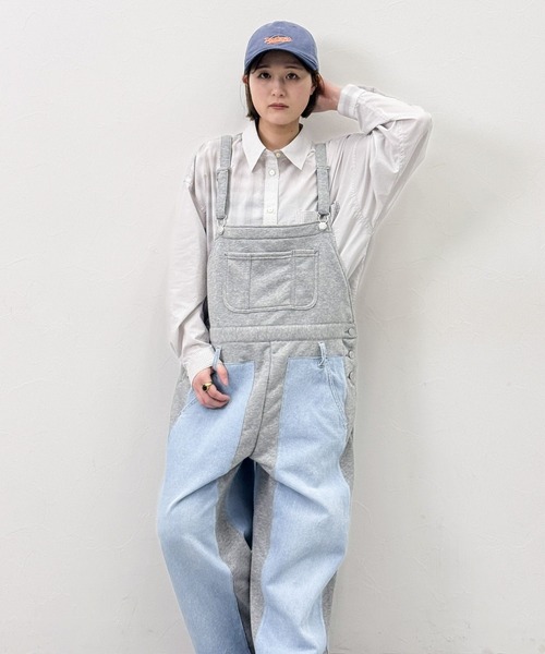 niko and...（ニコアンド）の「[MODE NORM CORE] デニムパッチワークサロペ（サロペット/オーバーオール・レディース・ブラック/グレー/アイボリー・MEDIUM/LARGE）」の10枚目の写真