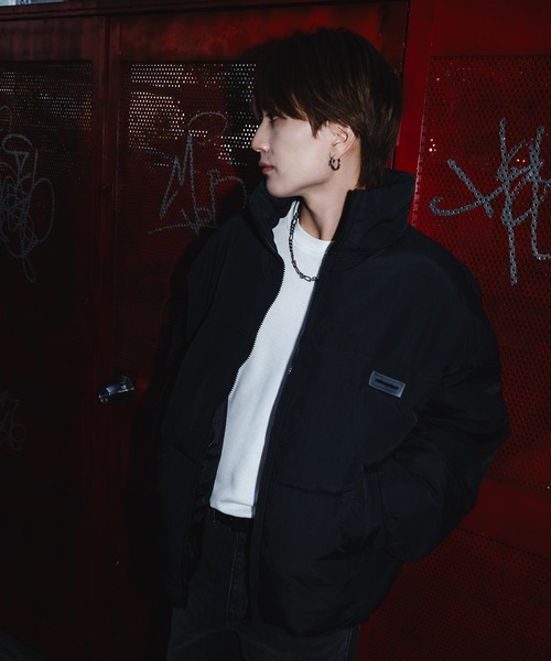 SIDEWAY STANCE（サイドウェイスタンス）の「【SIDEWAY STANCE】シリコンワッペン パデッドジャケット（ダウンジャケット/コート・メンズ・ブラック/ホワイト/カーキ・LARGE/MEDIUM/SMALL）」の21枚目の写真