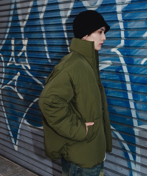 SIDEWAY STANCE（サイドウェイスタンス）の「【SIDEWAY STANCE】シリコンワッペン パデッドジャケット（ダウンジャケット/コート・メンズ・ブラック/ホワイト/カーキ・LARGE/MEDIUM/SMALL）」の12枚目の写真