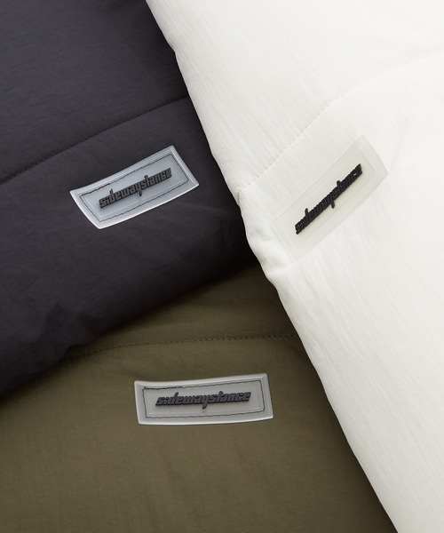 SIDEWAY STANCE（サイドウェイスタンス）の「【SIDEWAY STANCE】シリコンワッペン パデッドジャケット（ダウンジャケット/コート・メンズ・ブラック/ホワイト/カーキ・LARGE/MEDIUM/SMALL）」の16枚目の写真