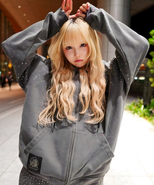 GALFY ガルフィー ジップパーカー GA×GALFY-きらピカジップパーカー（パーカー）｜GALFY（ガルフィー）の