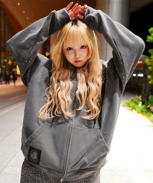 GALFY（ガルフィー）の「【別注】GA×GALFY-きらピカジップパーカー（パーカー・メンズ・チャコール/ブラック・L/XL）」の22枚目の写真